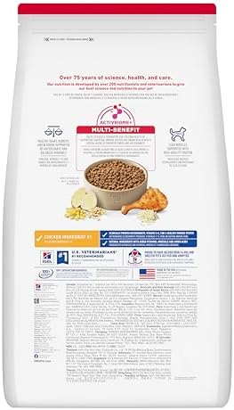 Pet Supplies Hill's Science Diet Adult 7+, Senior Adult 7+ Premium Nutrition, Small Kibble, Dry Dog Food, Chicken, Brown Rice, & Barley, 15 lb Bag : - Image 2