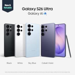 Samsung Galaxy S26 Ultra, Unlocked Android Smartphone + $200 Gift Card, 512GB, Privacy Display, Galaxy AI, AI Camera, Super Fast Charging 3.0, Durable Battery, 2026, US 1 Year Warranty, Black : Cell Phones & Accessories