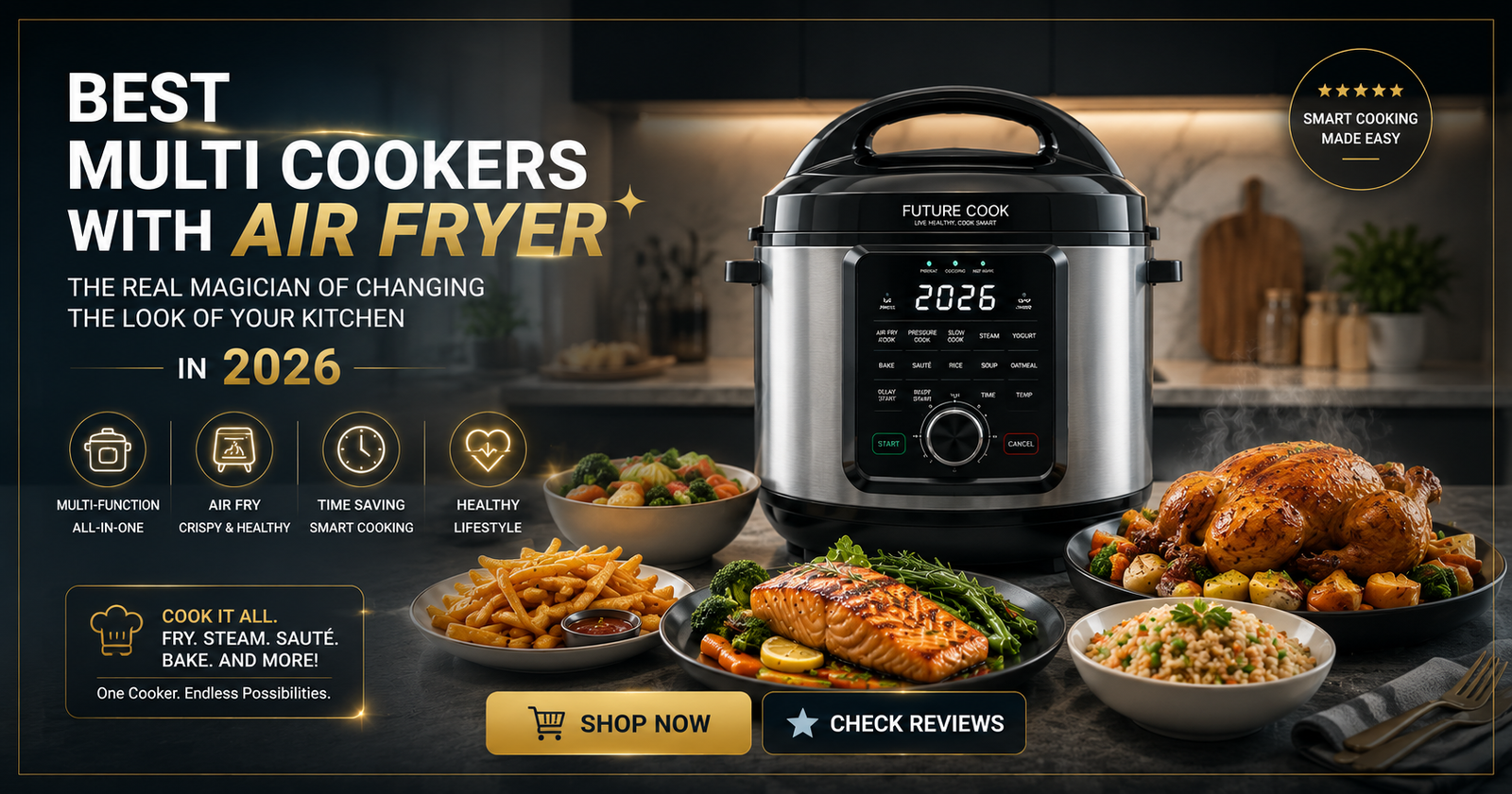 Best Multi Cookers with Air Fryer: The real magician of changing the look of your kitchen in 2026