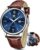 OLEVS Mens Leather Watches Blue Dial Men Watches with Date Brown Leather Watch Men Easy to Read Waterproof Mens Dress Casual Wrist Watch Reloj para Hombre Roman Numerals : XQIYI: Clothing, Shoes & Jewelry